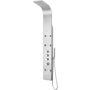ANZZI Shower Head Panel Tower System | Fontan | Brushed Steel 6 Turbo Jetted & Multi Functional | High Pressure Jet + Rainfall + Handheld Wand Attachment Combo | Wall Mount SP-AZ026