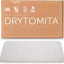 Momo Lifestyle Stone Bath Mat Drytomita  Quick Drying Diatomaceous Earth, Ultra Absorbent (23.6 X 15.4 Inches) Linen Grey
