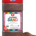Hygloss Colored Sand for Crafts 1 lb Bottle, Brown Vibrant Colorful Fine Sensory Play Sand Art Kits for Kids Classroom Activities for Children 