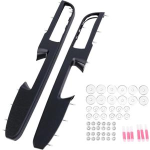 Charouse 80994 Pair Front Driver & Passenger Side Armrest Compatible with 2010-2014 Chevy/Chevrolet Silverado Suburban Tahoe Avalanche, GMC Sierra Yukon XL Replace 84127280 84127278