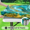 Smiry Rectangle Table Cloth, Waterproof Plastic Table Cover for 8FT Tables, 96" x 30"