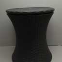 Keter Pacific Cool Bar Outdoor Patio Furniture and Hot Tub Side Table with 7.5 Gallon Beer and Wine Cooler, Dark Grey