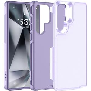 Hualele for Samsung Galaxy S23 Ultra Case,[Military Grade Protection] [Dropproof Shcokproof] Anti-Slip Grip Dual Layer Rugged Heavy Duty Galaxy S23 Ultra Phone Case,Light Purple