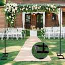 8.2FT Square Wedding Arch,Metal Arch Backdrop Stand Heavy Duty Adjustable,Extra 2 Clamp Change Over The Table Rod Stand,Black Balloon Arch Stand for Valentine Party Decor,Photoshoot Backdrop Stand Kit