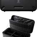  Gear Storage Case, Lightweight Hard Shell Organizer, Water-Resistant, Stackable Organizer with Padded Dividers, Fits Cameras & Accessories Travel Outdoor Tech Accessories (Black)