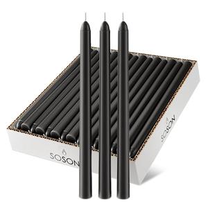 Simply Soson 10 inch Black Taper Candle Sticks, Set of 30 Candle Sticks, Tapered Candles, Dripless Taper Candles, Black Candlesticks, Tall Candles, Taper Candles Bulk