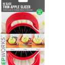 PrepWorks Dishwasher Safe Apple Slicer and Corer 16-Slice Thin Apple Cutter with Safety Cover