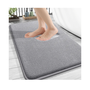 OLANLY Thick Memory Foam Bath Mat Rug 30x20, Extra Soft Absorbent Bathroom Rugs, Quick Dry Bath Mats, Non-Slip, Machine Washable Carpet for Bathroom, Tub and Shower, Home Decor Accessories, Grey