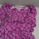 ANRABESS Womens Boho Maxi Dresses 2025 Summer V Neck Puff Sleeve Floral Flowy Swing Fall Casual Long Dress (Small, Purple)