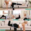 Resistance Band Set, Two Resistance Levels, Stretch Bands for Working Out Women or Men, Strength Training, Home Fitness, Toning, Stretching, Yoga, Pilates (BlueGreen)