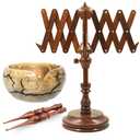 DE LIMRA CREATIONS Rosewood Yarn Winder & Swift – Large Handcrafted Wooden Yarn Winder for Crocheting, Knitting, Weaving – Heavy-Duty Natural Wood Ball Winder – Smooth, Tangle-Free, Durable Winder