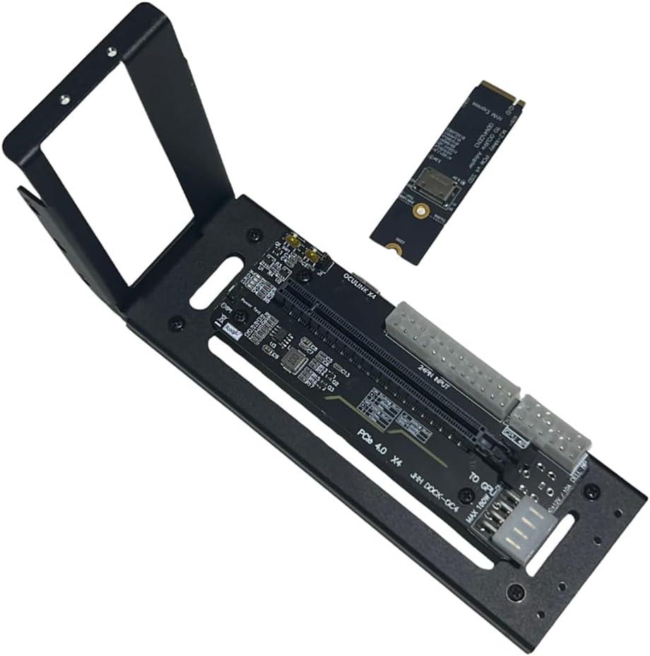 JMT M.2 M-Key to PCIE 4.0X4 External Graphics Card Stand Bracket Compatible with Oculink/M.2 NVMe Laptop eGPU?GDP Handhelds (Dock-OC4)