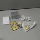 Leviton 1-Gang Single Receptacle Floor Box, Tamper-Resistant, Brass Finish, 15-Amp, 125V, 5249-TFB