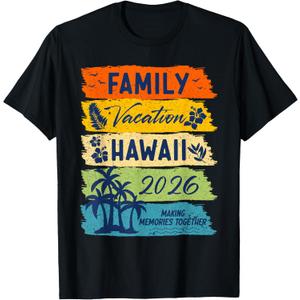 Family Vacation Hawaii 2026 Matching Group Vacation T-Shirt, S