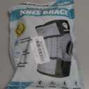 Knee Brace with Side Stabilizers for Men & Women - Washable Knee Support with Adjustable Velcro Patella Straps for Workout, Pain Relief, Meniscus Tear, Arthritis, ACL (15-19.5'' Kneecap)