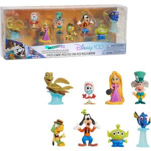 Just Play Disney100 Years of Laughter Celebration Collection Limited Edition 8-Piece Figure Pack, Kids Toys for Ages 3 Up