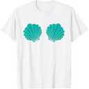 Mermaid Sea Shell Bra Costume TShirt, XL