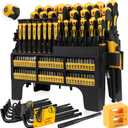 HORUSDY 140-Piece Magnetic Screwdriver Set with Plastic Racking, Includes SAE & Metric Hex Keys, Precision Screwdriver and Magnetizer Demagnetizer DIY Tools for Men Tools Gift