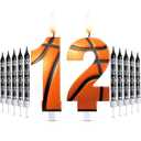 Photect 11 Pcs Basketball Birthday Candles Number 5-9 Candle Cake Topper Decor Basketball Themed Birthday Cake Decorations for Boys Girls Kids Party Supplies Decoration(Number 12)