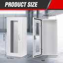 Fire Extinguisher Cabinet Wall and Surface Mount for 5-12 pounds Extinguisher, 23.6" H x 10.2" W x 6.7"D White Steel Fire Extinguisher Mount with Lock for Indoor Outdoor, with Full Clear Acrylic Door