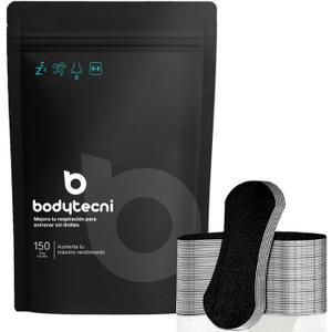 Bodytecni® Performance Nose Strips for Breathing (150 Count) | Oil & Sweat Proof Adhesive | Athletic Nasal Strips for Snoring & Sleeping | Extra Strength Snoring Solution for Sleep