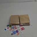 100 PCS Stand Up Pouches, 6.3 x 9.4 inch Kraft Paper Food Bags with Clear Window, Reusable Ziplock Food Storage Bags Resealable Pouches for Foods, Coffee Beans, Snacks