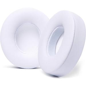 Wicked Cushions Replacement Ear Pads for Beats Solo 3 Wireless On Ear Headphones - Also fits Beats Solo 2 Wireless, Enhanced Noise Cancellation, Improved Comfort, Industrial Adhesive | White