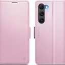 for Samsung Galaxy S23 Plus Case Wallet with RFID Blocking Card Holder, PU Leather Kickstand Protective Flip Phone Cover Fit for Galaxy S23 Plus 6.6", Rose Gold