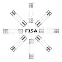 15A 250V 5x20MM Fast Blow Glass Fuse 15 Amp 250 Volt 0.2 x 0.78 Inch Fast-Acting Tube Fuses F15AL250V (Pack of 30Pcs)