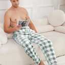 2 Pack Mens Plush Pajama Pants, Fluffy Warm Fleece Sleep Pj Soft Lounge Bottoms with Pockets for Winter (XXL)