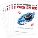 30 Greetings Valentine's Day Cards - Valentine's Day Hockey Tag, Classroom Valentine's Day Cards for Kids, Gender Neutral Party Supplies (C06)