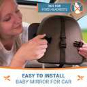 Shatterproof Baby Car Mirror, Fully View Infant in Rear Facing Car Seat - Newborn Safety, Crash Tested & Extra Wide, Crystal Clear, 100% Lifetime Satisfaction Coverage, Easy Install by Cozy Greens