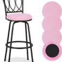 Deisy Dee 4PCS Round Bar Stool Seat Covers Stretch Round Chair Covers for 13-16 Inch Stool Chair (Pink)