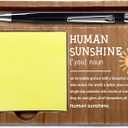 Inspirational Quotes Office Desk Decor Gift, Wooden Desk Note Pen Holder, Sticky Pen-holder for Office Home, Thank You Sunshine Gifts for Colleague Family Friends-A07
