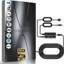 2700+ Miles Range Indoor/Outdoor Antenna for Smart TV and All Old TV's,360 Reception Digital TV Antenna for Local Channels-38ft Thick Coax Cable and Amplifier