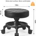 Low Height Rolling Stool Modern Roller Seat Short Stool with Universal Caster, Round Roller Chair,Low Chair for Home Office Garage Shop (Model 1), 7 inches x 13.77 inches x 13.77 inches