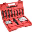 DAYUAN 12pcs Bearing Separator Puller Set, Heavy Duty 5 Ton Capacity 2" and 3" Bearings Splitters Puller Kit (Red)