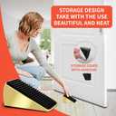 Strongest Heavy Duty Door Stoppers - Tall Door Stop Wedge Large Door Stoppers for Bottom of Door, Tall up to 2.6 in Doorstop Zinc Alloy and Silicone Made Suits Any Heavy Door Any Smooth Floor(2gold)