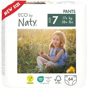Naty Pull Ups - Hypoallergenic and Chemical-Free Training Pants, Highly Absorbent and Eco Friendly Pull Ups for Boys and Girls - Size (7) 5T-6T (38+ lbs) – 32 Count Naty Pull Ups - Hypoallergenic and Chemical-Free Training Pants, Highly Absorbent and Eco Friendly Pull Ups for Boys and Girls - Size (7) 5T-6T (38+ lbs) – 32 Count