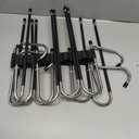 Magic Pants Hangers Space Saving - 2 Pack for Closet Multiple Layers Multifunctional Uses Rack Organizer for Trousers Scarves Slack (2 Pack with 10 Metal Clips)