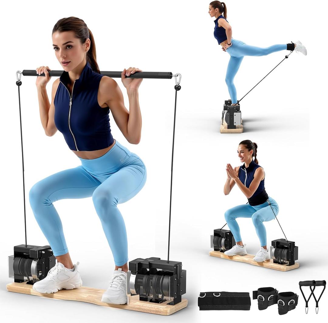 Home Gym Equipment All-in-One Portable Workout Machine for Full-Body Strength Training, Compact Home Fitness System