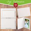 Fainne 150 Pack Photo Folders 4x6Inch Cardboard Picture Frame Photo Frame Thank You Cards Cardboard Folders Paper Greeting Cards Inserts for Portraits Christmas Wedding (4 x 6 Inch,White)