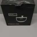 Stainless Steel Salad Spinner, 4.8 Qt Vegetable Washer, BPA-Free Lettuce Dryer with Crank Design, Dishwasher Safe, Non-Slip Base - Black Lid