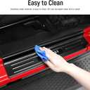Door Sill Guards Compatible with Jeep Wrangler JL JLU 2018-2026 & Gladiator JT 2020-2026 Accessories Stainless Steel Material Carbon Fiber Texture Front and Rear Door Sill Protector