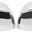 2pcs Upper Mirror Cap Chrome Plated Fits for Silverado Sierra 1500 2500 3500HD 2007-2013 Tahoe Suburban Avalanche Yukon XL Escalade EXT ESV Replaces 25788157 25788156