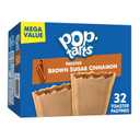 Pop-Tarts Toaster Pastries, Breakfast Foods, Kids Snacks, Family Pack, Frosted Brown Sugar Cinnamon (32 Pop-Tarts) (EXP 10/31/26)