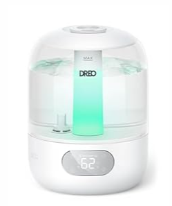 Dreo Humidifiers for Bedroom, 3L Top Fill Cool Mist Humidifiers, 30Hr Quite Runtime, Humidity Sensor, Night Light for Baby, Nursery, and Plants Home, 360¬∞ Adjustable Nozzle, Pure