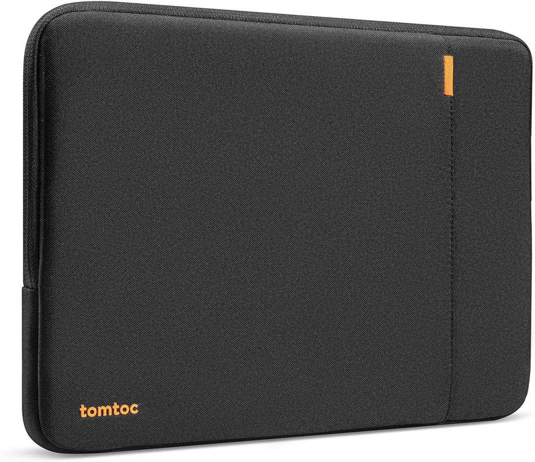 tomtoc 360 Protective Laptop Sleeve for 16-inch MacBook Pro M5 Pro/Max (2026) A3428 A3429, M4/M3/M2/M1 A3403 A3186 A2991 A2780, Water-Resistant MacBook Case Bag with Accessory Pocket Fits Dell XPS 16 (Black)
