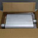 Universal Mufflers Dual Chamber 2" offset inlet (ID) 2" center outlet (ID) Performance Automotive Muffler Exhaust FH42041