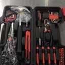 39 Piece Home Tool Kit General Household Hand Tool Set small tool box with Toolbox Storage Case for Everyday Home Repairs, Mini Tool kit for Women, (Red)